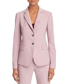 Theory Carissa Classic Stretch-Wool Blazer in Dusty Lilac at Bloomingdales